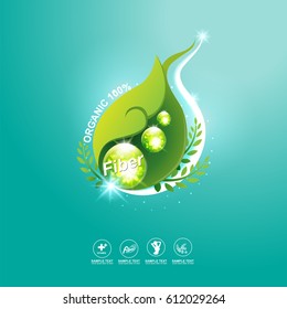 Fiber in Foods Concept Label Vector