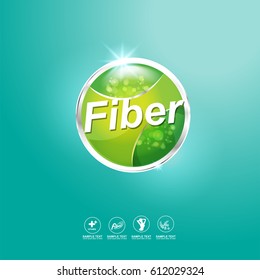Fiber in Foods Concept Label Vector