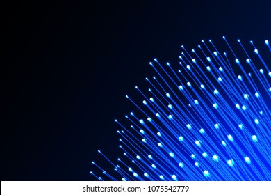 Glasfaser blaue Beleuchtung Grafik Vektor