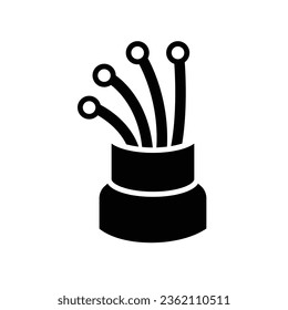 Fiber optic cable, broadband icon. fibre broadband bandwidth , electric cable. Mechanical wireless port connecting. optical cables. solid style. vector illustration. design on white background. EPS 10