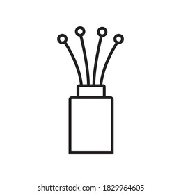 Fiber optic cable icon design. vector illustration