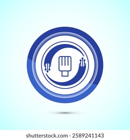 Fiber optic cable icon design illustration. Electric wire sign, digital internet, Pastel color button design
