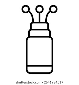 Fiber optic cable icon Thin line vector design