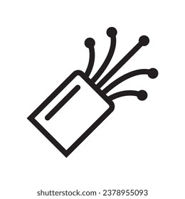 Fiber optic cable icon trendy style illustration on white background.