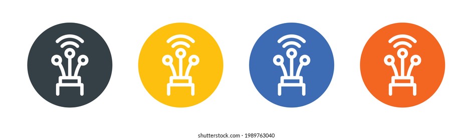 Fiber optic cable icon vector in color design. Vector illustration. Technology concept