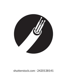 fiber optic cable icon. vector illustration symbol design