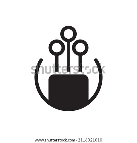 Fiber Optic Cable Icon Vector Design Template Illustration