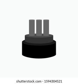 Fiber Optic Cable Icon. Wire Optical Component Symbol for Design, Presentation, Website or Apps Elements - Vector. Logo Template.