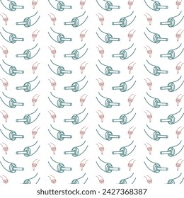 Fiber optic cable multicolor repeating trendy pattern textile illustration background