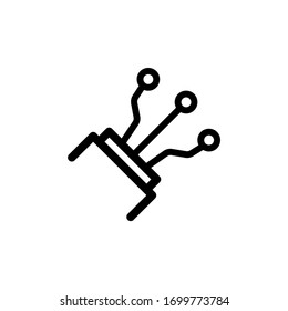 Fiber optic cable trendy flat design