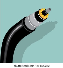 Fiber optic cable vector