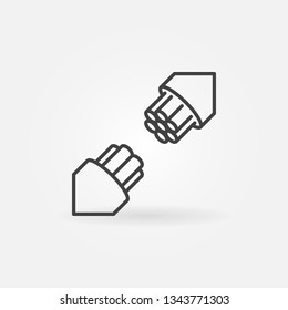 Fiber optic cable vector concept linear icon or design element