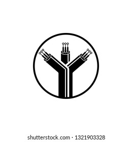 fiber optic cables icon. Element of internet connection icon. Premium quality graphic design icon. Signs and symbols collection icon for websites, web design, mobile app