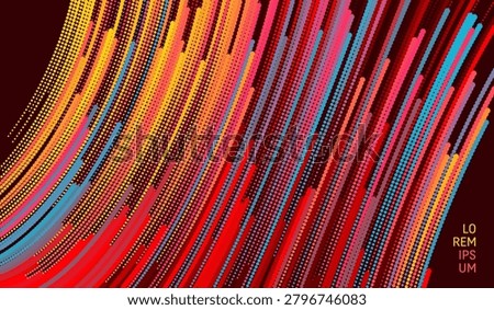 Fiber optic cables for telecommunications, communications, and networks. Concept of connection speed and internet traffic. Abstract digital background of a big data stream. Broadband transmission.
