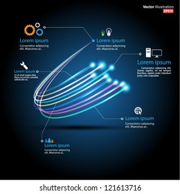 fiber optic vector / business communication / network technology / can use for brochure / infographic