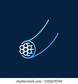 Fiber Optic Wire vector modern linear icon on dark background