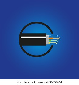 Fiber Optical Icon. Vector Ilustration