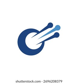 Plantilla de diseño de logotipo de fibra óptica