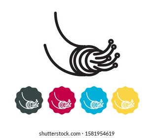 Fiber Optics Cable Icon as EPS 10 File