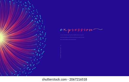 Fiber optics, data transformation vector background. big data technology, vector background design. Cyber circuit future technology background.