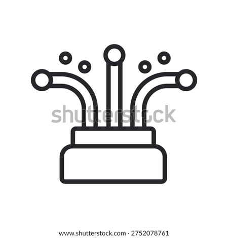 fiber optics icons outline and Flat Style,transparent background