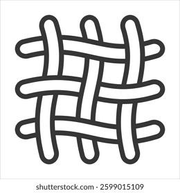 Fiber Outline Icon Vector Illustration