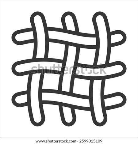 Fiber Outline Icon Vector Illustration