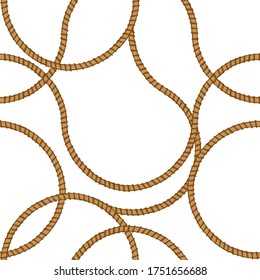 Fiber rope seamless pattern. Vector.