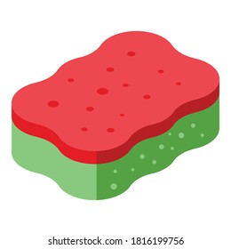 Fiber sponge icon. Isometric of fiber sponge vector icon for web design isolated on white background