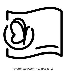 Icono de fibra textil. Icono de vector textil de contorno para diseño web aislado en fondo blanco