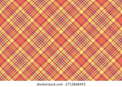 Fondo inconsútil de la materia textil de la fibra, tela del control del modelo de la Navidad. Textura de Vector tartán satinado a cuadros en paleta de colores rojo y amarillo.