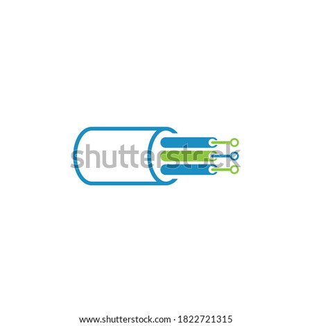 fiber vector logo design template