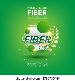 Fiber or Vitamin in Food Logo Concept for Products Template.
