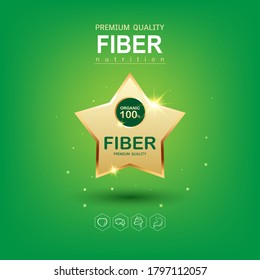 Fiber or Vitamin in Food Logo Concept for Products Template.