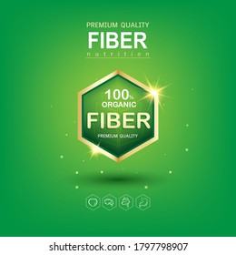 Fiber or Vitamin in Food Logo Concept for Products Template.