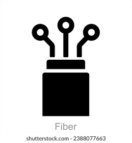 Fiber and wire icon concept