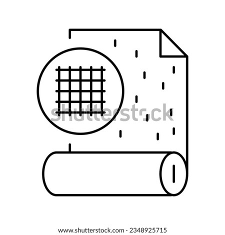 fiberglass wallpaper line icon vector. fiberglass wallpaper sign. isolated contour symbol black illustration