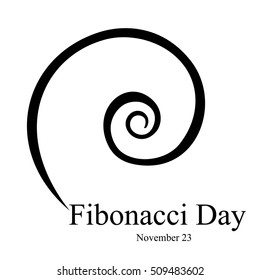 Fibonacci Day. November 23. Vector Illustration