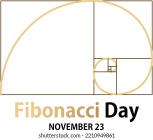 Fibonacci day poster design illustration