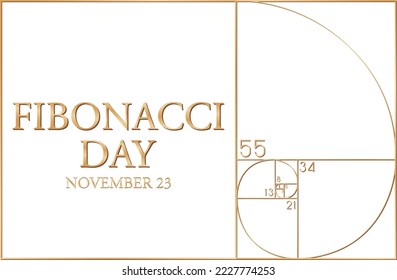 Ilustración de diseño de afiches para el día de Fibonacci