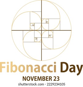 Fibonacci day poster design illustration