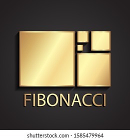 fibonacci / golden ration 3d square geometric logo design