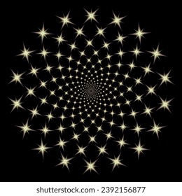 Fibonacci gradient blurred Ratio Spiral Vector Pattern