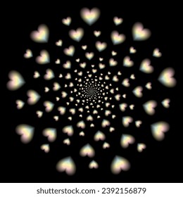  Fibonacci gradient blurred Ratio Spiral Vector Pattern