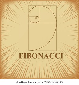 Fibonacci poster for Leonardo Pisa discoverer of the Arabic decimal number system