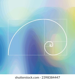 Fibonacci sequence, golden spiral Background, Golden ratio proportion