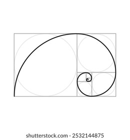 Fibonacci sequence, golden spiral Background, Golden ratio proportion