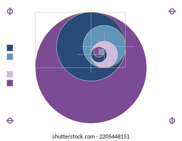 Fibonacci Spiral, Sacred Geometry, Golden Mean, Art Representation