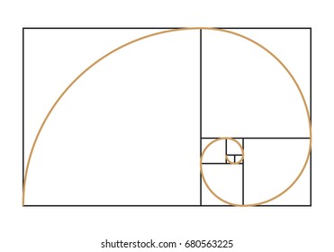 Fibonacci Spiral Symbol Golden Ratio Graph Stock Vector (Royalty Free ...