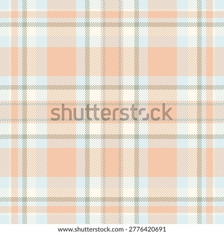 Fibre fabric seamless background, throw vector tartan plaid. Summertime texture pattern textile check in light and white colors palette.